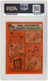 Phil Esposito Signed Boston Bruins 1975 Topps Hockey Card #292 -PSA Encapsulated