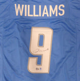 Detroit Lions Jameson Williams Autographed Blue Jersey Beckett BAS QR #WV32658