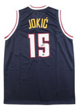 Nikola Jokic Denver Signed Navy Basketball Jersey BAS