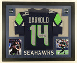Sam Darnold Signed Seattle Seahawks 35"x43" Framed Jersey (Beckett) S.B. LX/Q.B