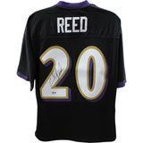 Ed Reed Autographed Baltimore Ravens Black M&N Rep Sz XL Jersey Beckett 49284
