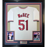FRAMED Signed WILLIE MCGEE 35x39 St. Louis White Jersey JSA COA Auto