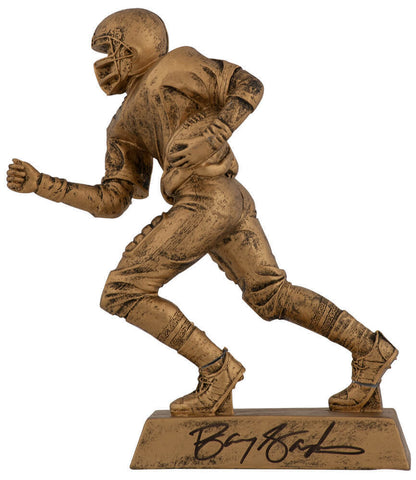 Barry Sanders Signed Gold Football Running Back 10-Inch Statue - (SS COA)(LIONS)