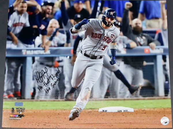 MARWIN GONZALEZ SIGNED HOUSTON ASTROS WORLD SERIES 16x20 PHOTO W/ INSCRIPTION