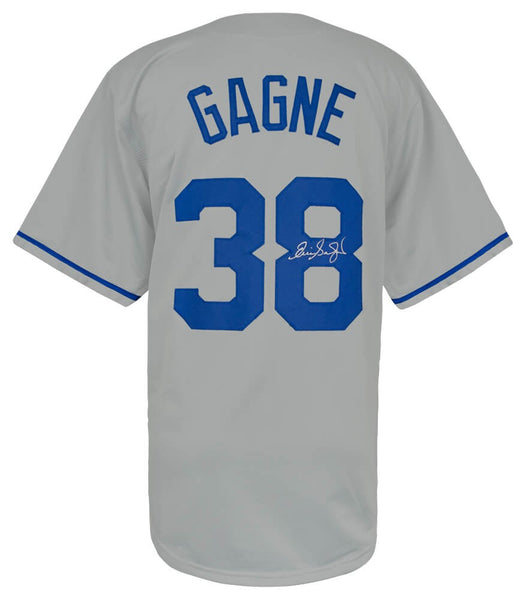 Eric Gagne (DODGERS) Signed Grey Custom Baseball Jersey - (SCHWARTZ COA)