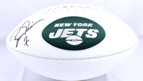 Boomer Esiason Autographed New York Jets Logo Football - Beckett W Hologram
