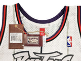 RAPTORS TRACY MCGRADY AUTOGRAPHED WHITE AUTHENTIC M&N 1998-99 JERSEY XL BECKETT