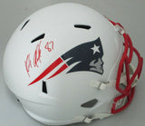 Patriots ROB GRONKOWSKI Signed Full Size Riddell WHITE Replica Alternate Helmet