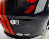 John Elway, Terrell Davis, Von Miller Triple-Autographed Broncos Pro Helmet BAS