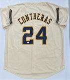 Brewers Catcher WILLIAM CONTRERAS Signed Custom Replica Cream Jersey AUTO