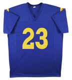 Kyren Williams Authentic Signed Blue Pro Style Jersey Autographed BAS