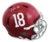 Alabama DeVonta Smith Authentic Signed Full Size Speed Rep Helmet BAS Witnessed