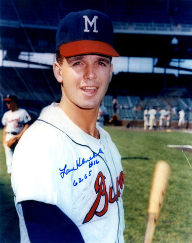 Milwaukee Braves LOU KLIMCHOCK Signed 8x10 Photo #1 AUTO