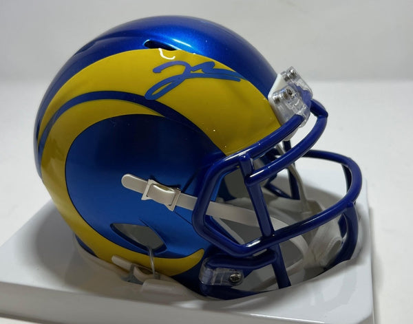JARED VERSE Signed Riddell Speed Mini Helmet - Los Angeles Rams NFL - BAS