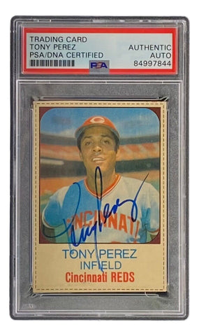 Tony Perez Signed Cincinnati Reds 1975 Hostess #127 Trading Card PSA/DNA