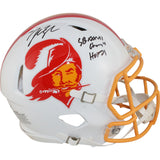 John Lynch Autographed Tampa Bay Buccaneers Pro TB Helmet 2 Insc. Beckett 49967