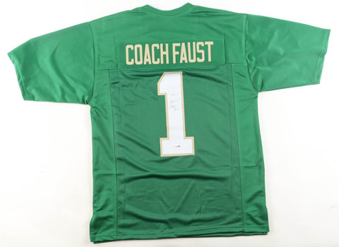 Gerry Faust Signed Notre Dame Fighting Irish Jersey "Go Irish" (JSA) Head Coach
