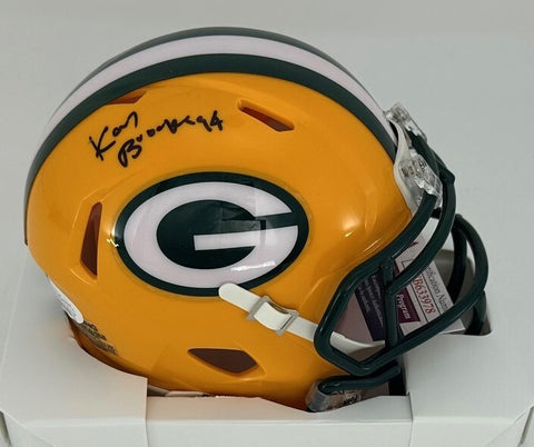 Packers Defensive Tackle KARL BROOKS Signed Riddell Speed Mini Helmet AUTO - JSA