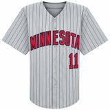Chuck Knoblauch Signed Grey Pinstripe Custom Baseball Jersey w/ROY'91 - (SS COA)