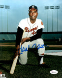 Milw Braves Henry HANK AARON Signed 8x10 Photo #3 AUTO HOF, MVP, WS CHMP - JSA