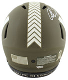 Commanders Chase Young Signed Salute To Service F/S Speed Proline Helmet Fan