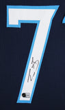Taylor Lewan Authentic Signed Navy Blue Pro Style Jersey Autographed BAS Witness