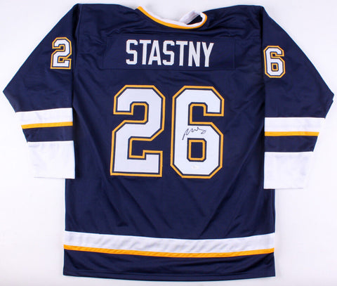 Paul Stastny Signed St. Louis Blues Jersey (JSA Hologram) Son of Peter Stastny