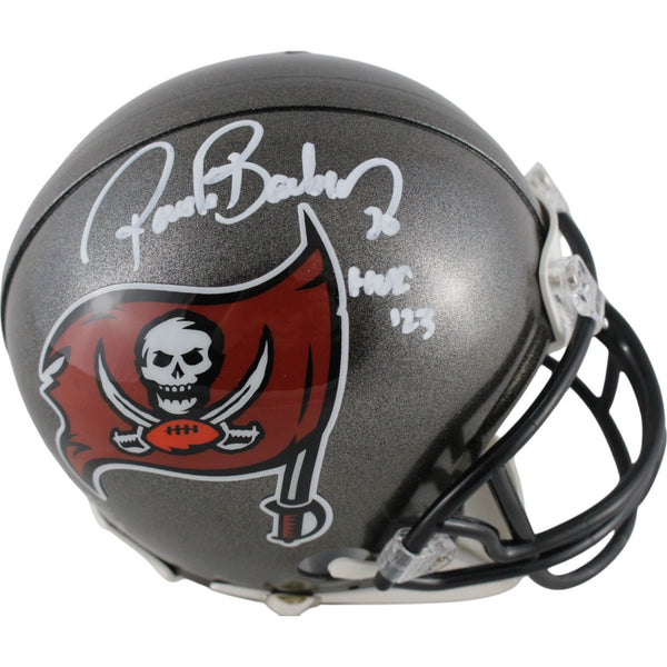 Ronde Barber Signed Tampa Bay Buccaneers VSR4 TB Mini Helmet HOF Beckett 49222