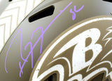 Ray Lewis Autographed Baltimore Ravens F/S Salute to Service Speed
