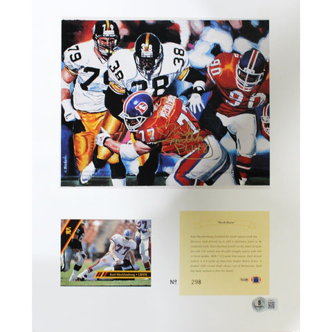 Karl Mecklenburg Autographed/Signed Denver Broncos 12x14 photo Beckett 51621