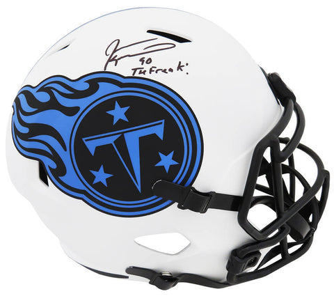 Jevon Kearse Signed Titans Lunar Riddell F/S Speed Rep Helmet w/Freak - (SS COA)