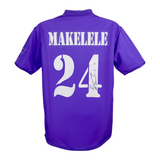 Claude Makelele Signed Real Madrid Away Soccer Jersey #24 with Beckett COA