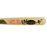 Pete Rose Signed Cincinnati Reds Cooperstown Engraved Blonde Bat - Charlie Hustl