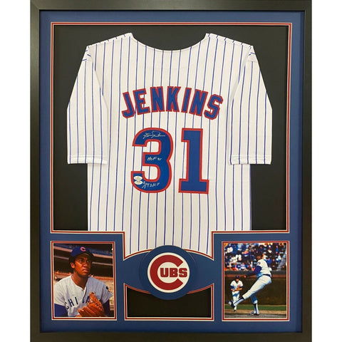 Fergie Jenkins Autographed Signed Framed Chicago Cubs Jersey PSA/DNA