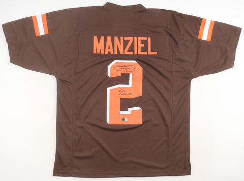 Johnny Manziel Signed Browns Color Rush Jersey Inscribed "F***Cleveland"/Beckett