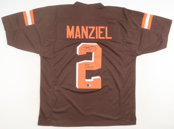 Johnny Manziel Signed Browns Color Rush Jersey Inscribed "F***Cleveland"/Beckett