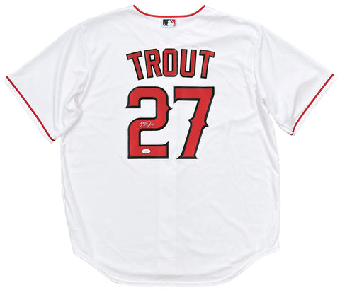 Mike Trout Los Angeles Angels Signed Authentic Nike White Jersey JSA LOA