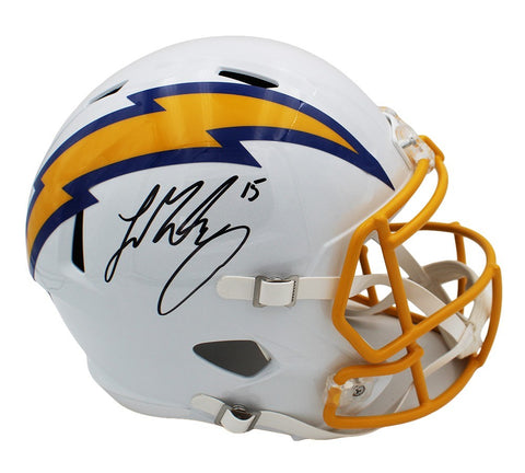 Ladd McConkey Signed Los Angeles Chargers Speed Full Size Color Rush NFL Helmet