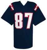 Rob Gronkowski (PATRIOTS) Signed Navy Custom Football Jersey - (PSA COA)