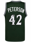 Morris Peterson Signed Green Custom College Basketball Jersey w/Champs -(SS COA)