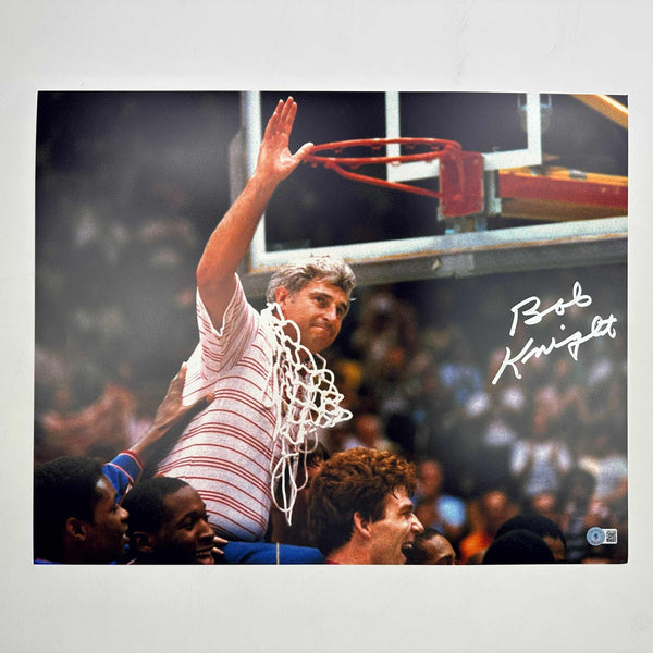 Autographed/Signed Bobby Bob Knight Net Indiana Hoosiers 16x20 Photo Beckett COA