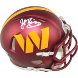 John Riggins Autographed Washington Commanders Mini Helmet Beckett Witness 49749