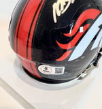 Nik Bonitto Autographed Denver Broncos Navy Mini Helmet