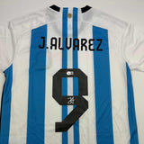 Autographed/Signed Julian Alvarez Argentina Blue/White Soccer Jersey Beckett COA