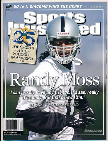 May 16, 2005 Randy Moss Sports Illustrated NO LABEL Newsstand Oakland Raiders
