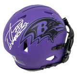 Derrick Henry Baltimore Ravens Signed Riddell Rave Mini Helmet BAS Beckett