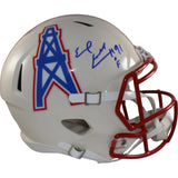 Earl Campbell Signed Tennessee Titans F/S Retro Helmet Beckett Witness 56951