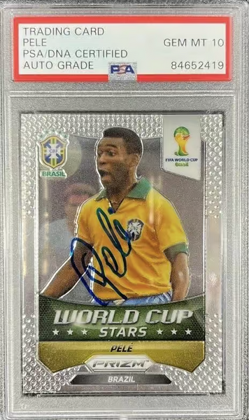 Pele Signed 2014 Panini Prizm World Cup Stars #41 - PSA 10 Autograph