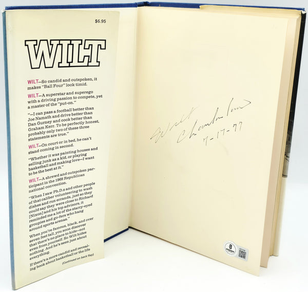 Wilt Chamberlain Autographed Autobiography Book 7-17-77 Lakers Beckett #AE31058