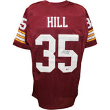 Calvin Hill Autographed Pro Style XL Red Jersey HTTR Beckett Witness 54294